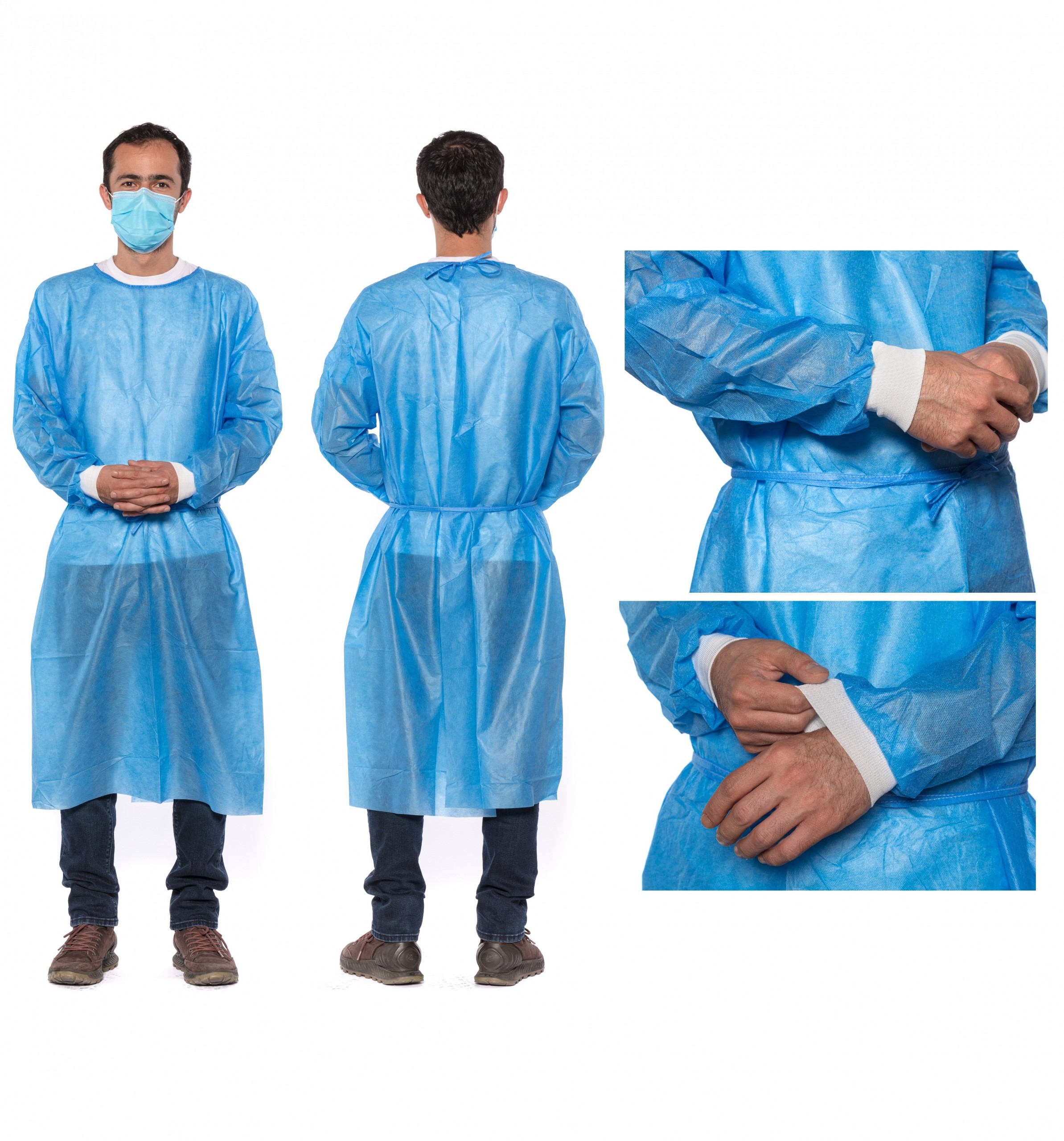 DISPOSABLE ISOLATION GOWN (BLUE)