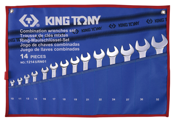 KING TONY COMBINATION WRENCH SET 1214SR (5/16″-1-1/4″)